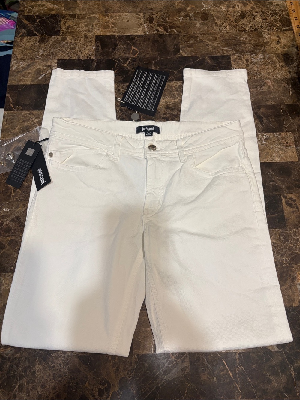 NWT Just Cavalli Slim White women Jeans 29sz